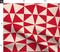 Geometric Abstract Cheater Quilt Scandinavian Scandi Patchwork Mcm Midcentury Topper Red Bold Square Bohemian Eclectic Modern Farmhouse Two Custom Printed Fabric by Spoonflower Various Fabrics by the Yard or Fat Quarter